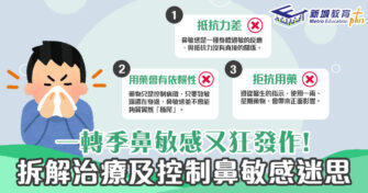 【健康資訊】鼻敏感=體弱？醫生拆解 鼻敏感 迷思 長期食藥不會變依賴！