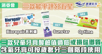 健康資訊｜消委會報告: 部分兒童牙膏酸鹼值及氟含量未符合標準